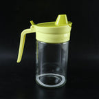 400 Ml Glass Oil Dispenser Bottle With Drip Free Lid For Kitchen (1 Pc)