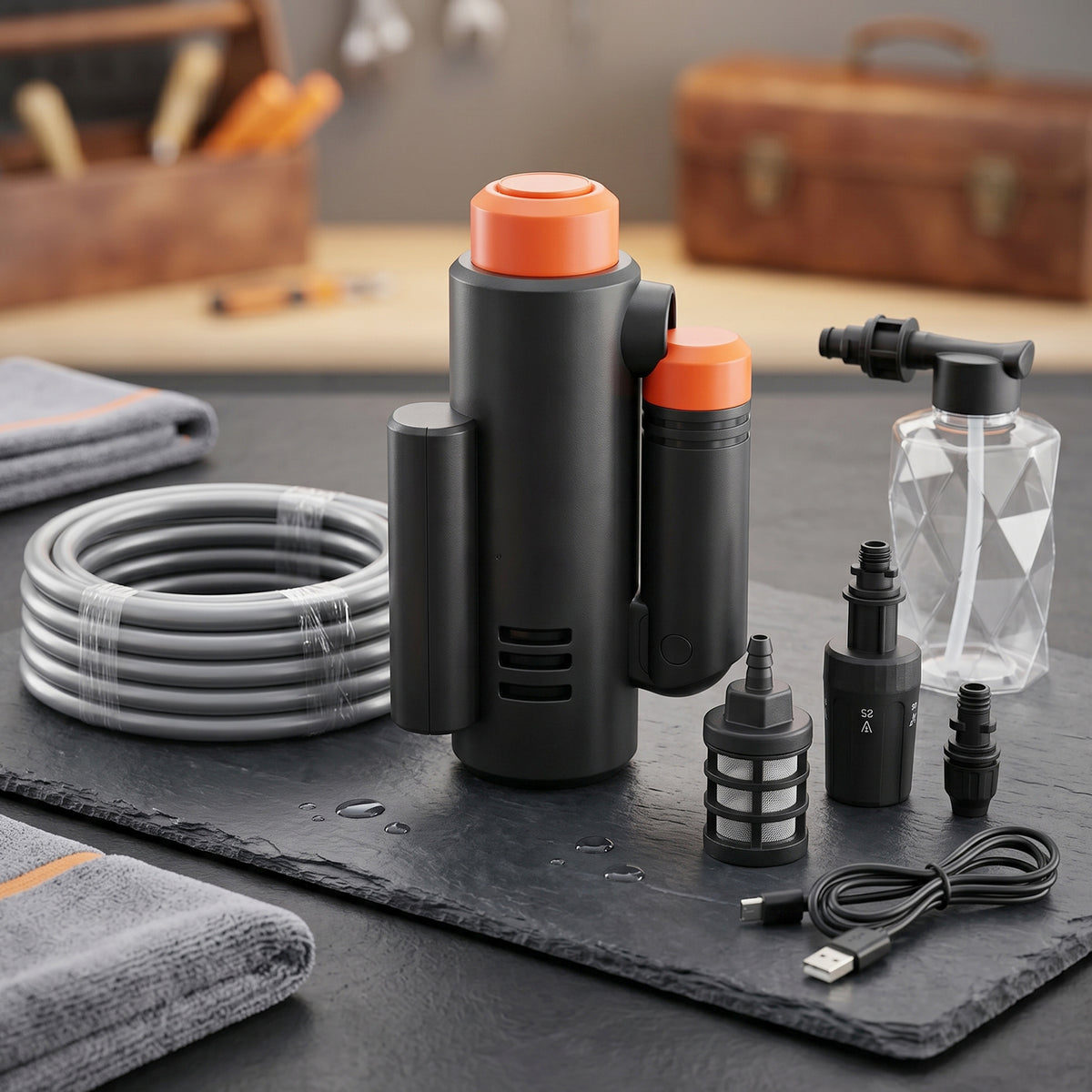 Portable High Pressure Cordless Car Washer  Effortless Cleaning
