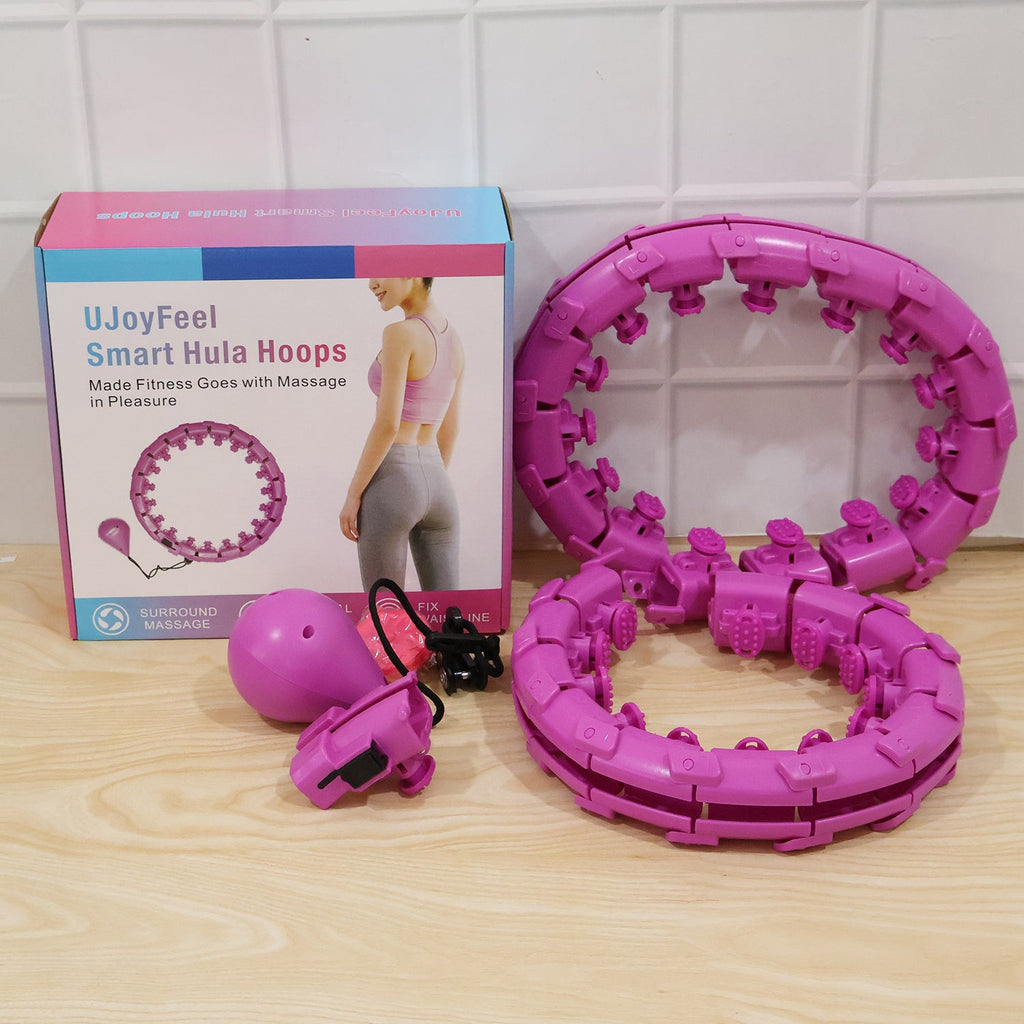 Smart Fitness Hula Hoop With Weighted Ball Detachable Waist Exerciser (1 Pc)