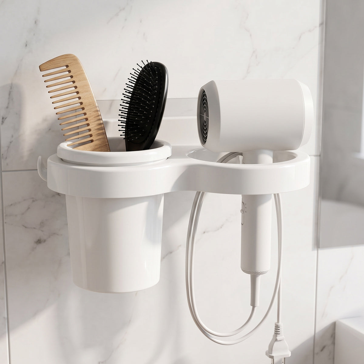 Wall Mounted Toothbrush Holder Set (1 Set)
