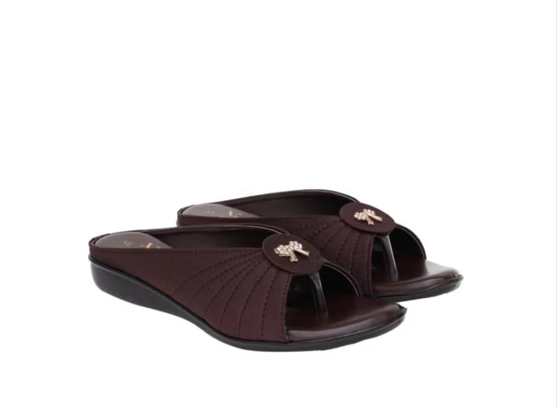 APEX New Looking Woman and Girls Fashionable Stylish Sandals and Slippers Unique Daily wear Solid Syntethic Leather Lycra Leather Flat Sandals