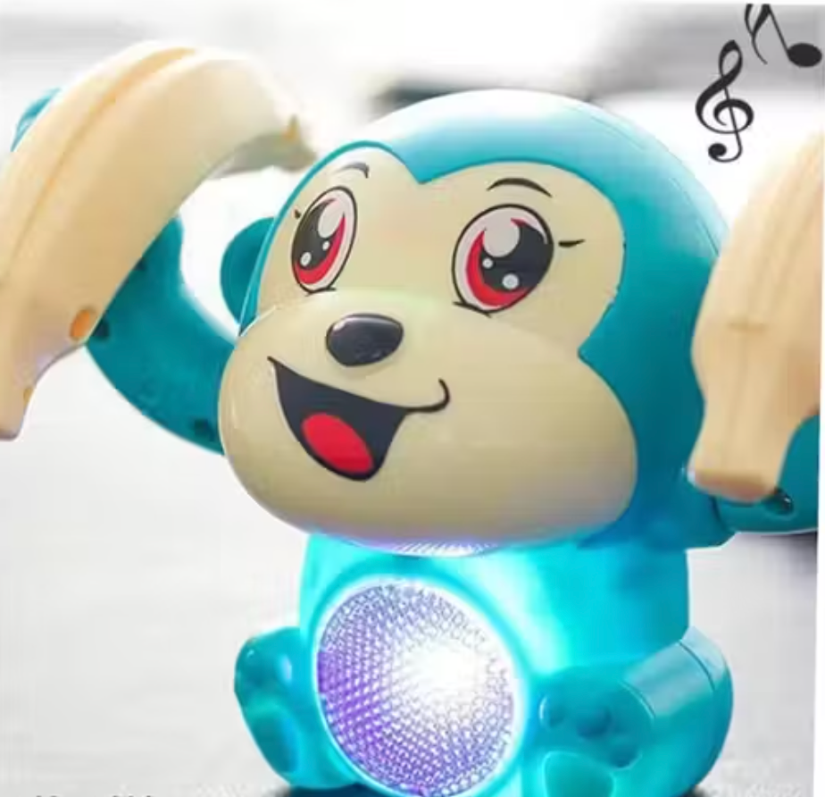 HIR Electronic Dancing and Spinning Banana Monkey Toy (multicolor)