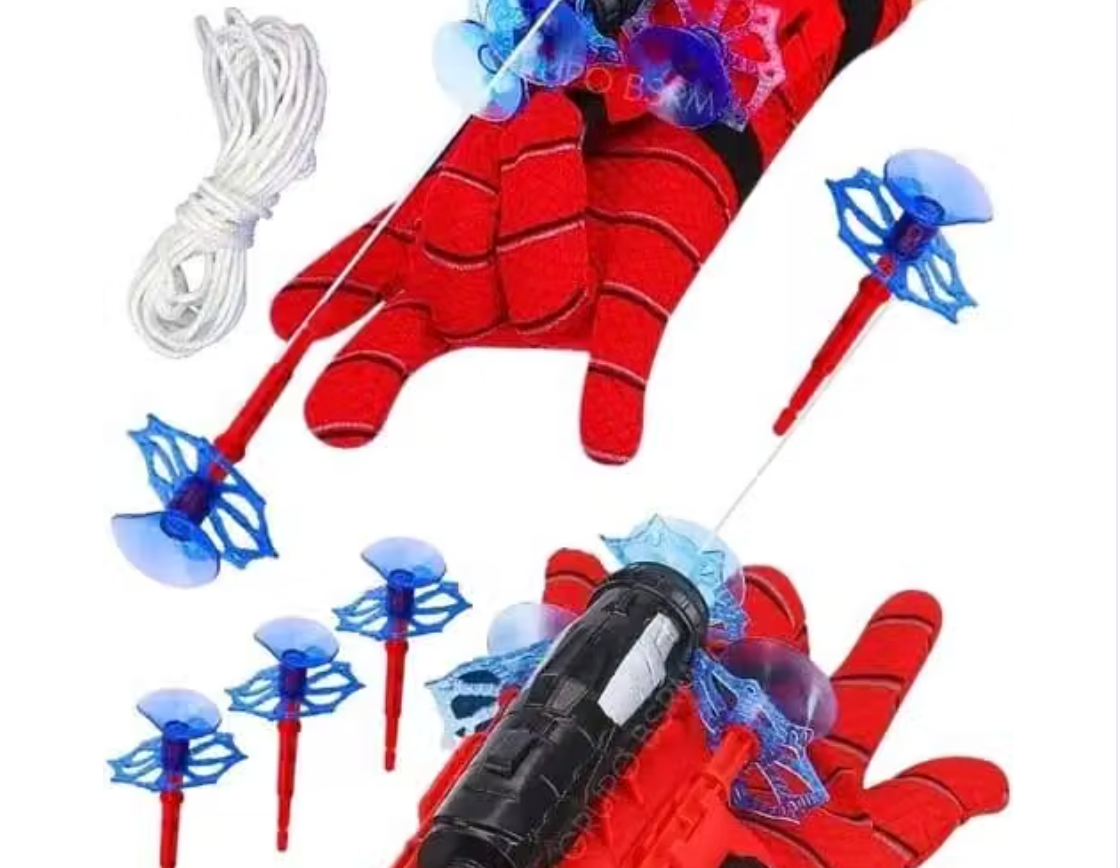 Spider Web Shooters Toy for Kids – Hero Launcher Wrist Toy Set | Fun & Educational | Sticky Wall Soft Bomb for Cosplay & Interactive Play | Birthday Gift (Pack of 1, Red)