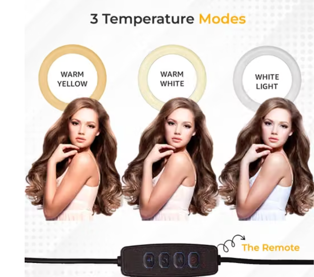 10 Inch LED Ring Light Kit with 7 Feet Heavy-Duty Tripod