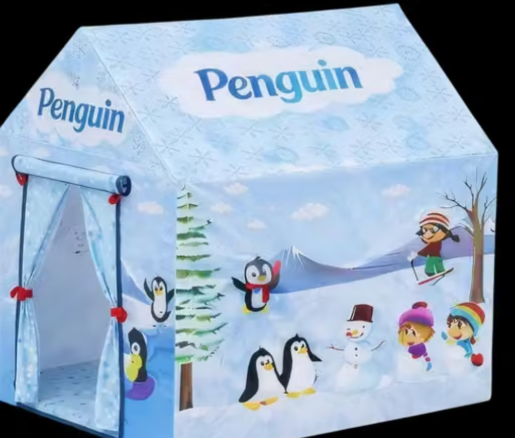FrostyNest™ Penguin Kids Play Tent House – Foldable Indoor & Outdoor Playhouse for Boys & Girls | Portable Activity & Camping Tent | Birthday Gift