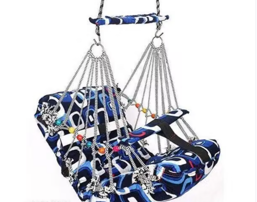 KENISH MagicNest S-04™ – Portable Folding Baby Swing Jhula for Kids 0–5 Years | Washable Indoor & Outdoor Hanging Swing with Safety Belt | Home & Garden Baby Jhula | Lightweight Foldable Kids Swing