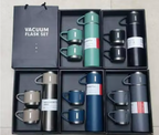 3-in-1 Premium Gift Set with 1.8L Electric Kettle, 500ML Vacuum Flask & 3 Coffee Mugs | Stainless Steel Insulated Hot & Cold Drink Set for Home, Travel & Gifting – KENISH MART