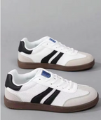 Comfort Men's White & Black Casual Sneakers
