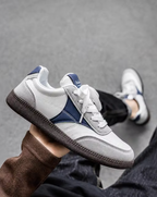 Men's Stylish White Navy Grey Casual Sneakers