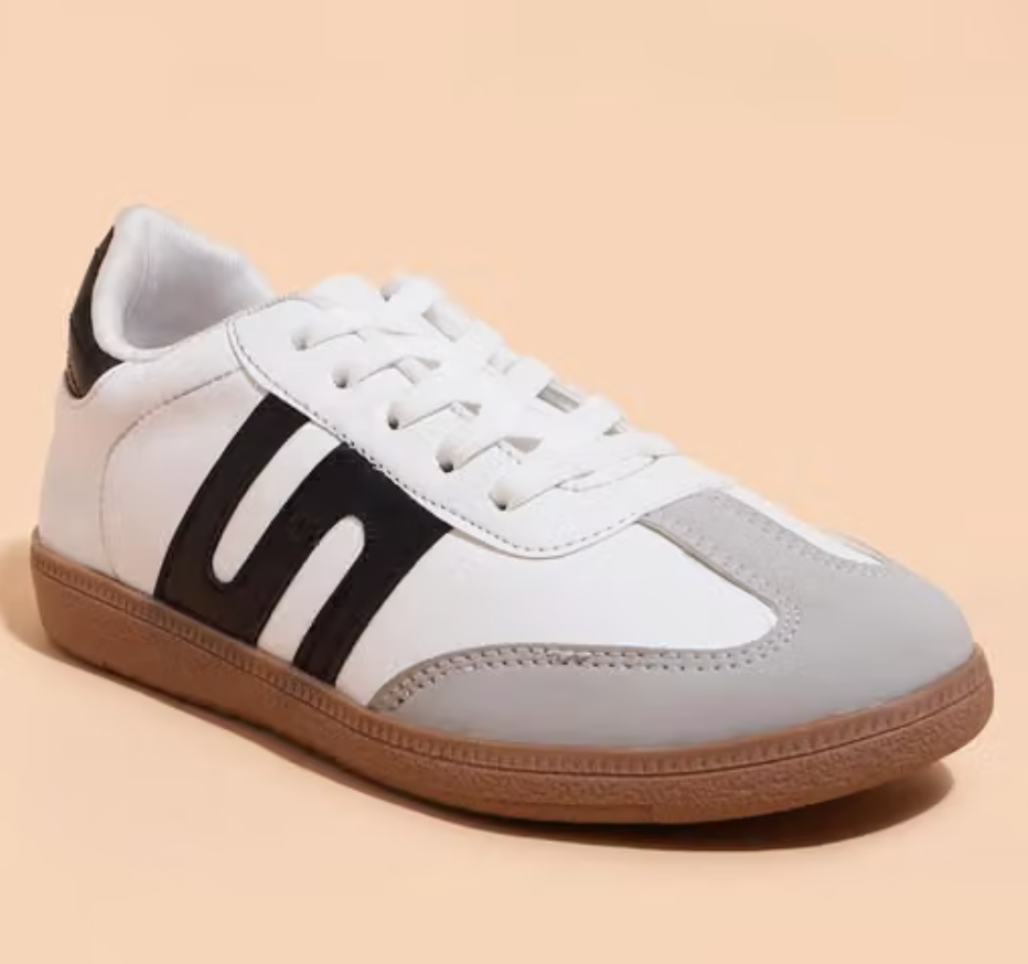 Trase Casual Sneaker Shoes For Women | Soft Cushioned Insole | Sneakers For Woman | Lightweight | Comfortable | Stylish, Trendy Girls And Women Sneakers With Laces (42139, BLACK-WHITE)