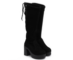 Austine Stylish Block Heel Long Boots for Women | Below The Knee High Boots | Trendy Winter Fashion Boots