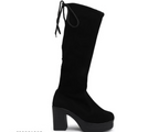 Austine Stylish Block Heel Long Boots for Women | Below The Knee High Boots | Trendy Winter Fashion Boots