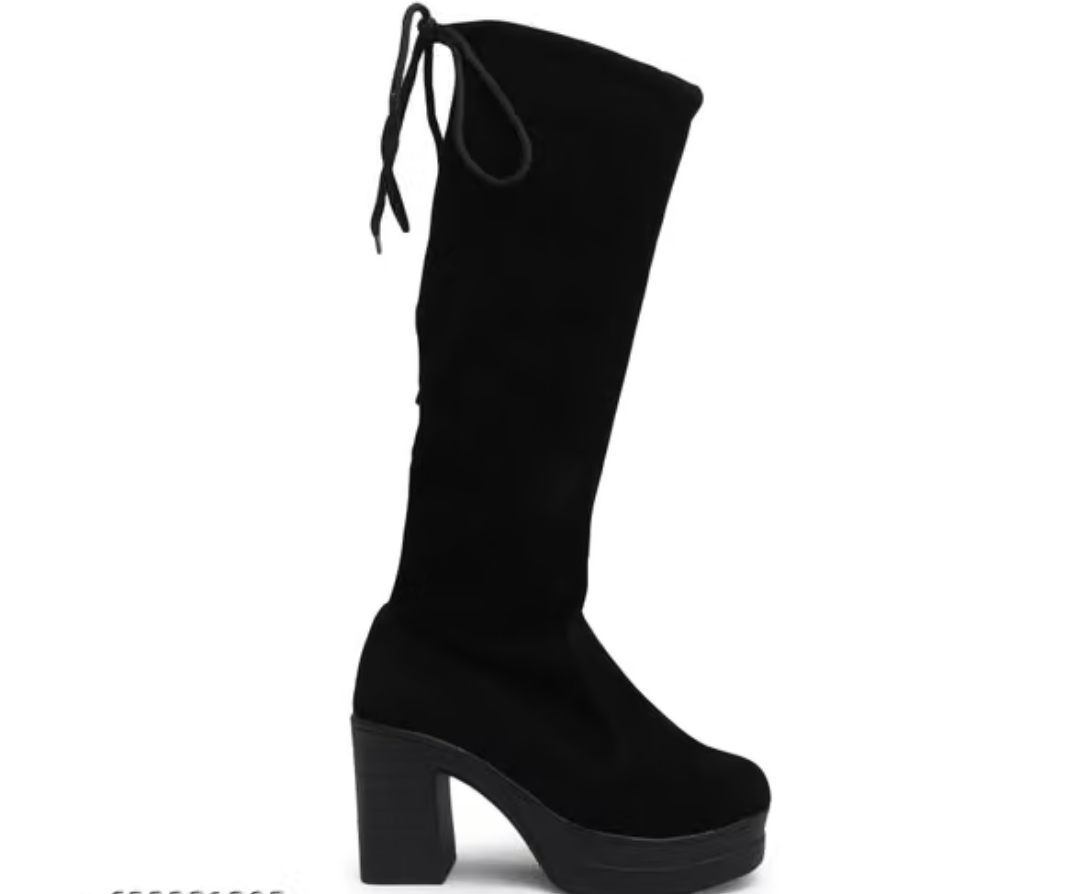Austine Stylish Block Heel Long Boots for Women | Below The Knee High Boots | Trendy Winter Fashion Boots