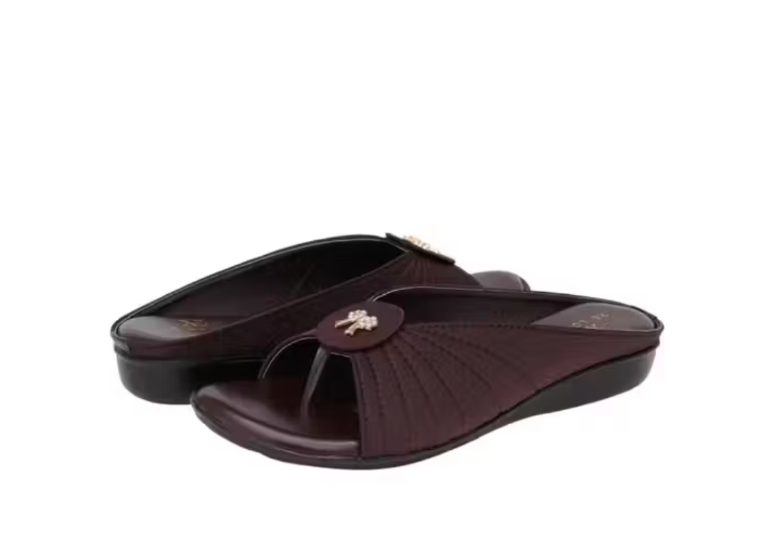 APEX New Looking Woman and Girls Fashionable Stylish Sandals and Slippers Unique Daily wear Solid Syntethic Leather Lycra Leather Flat Sandals