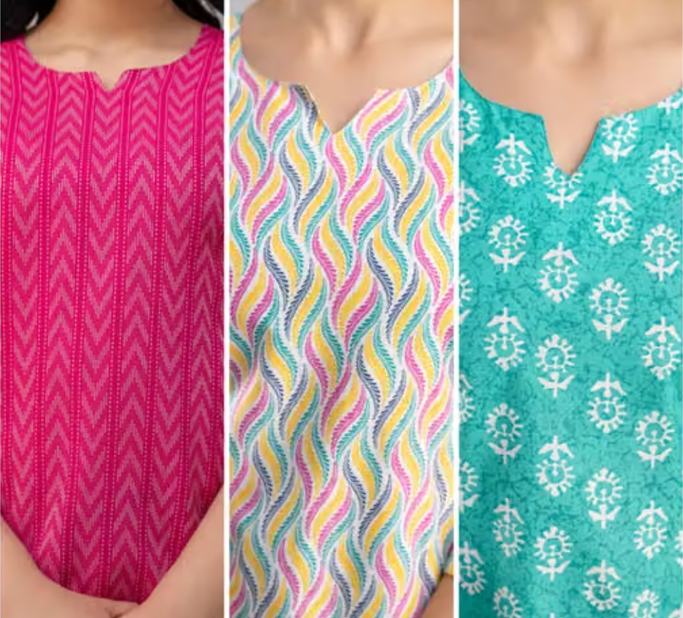 Shorts Kurtis Pack of 3