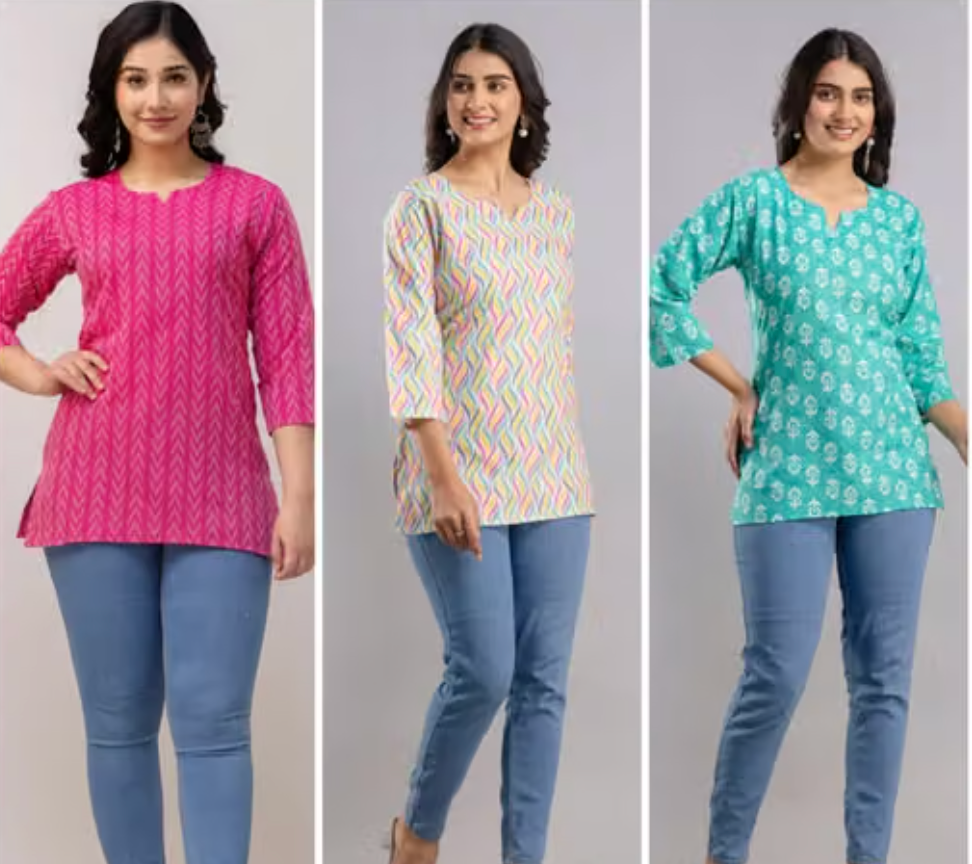 Shorts Kurtis Pack of 3