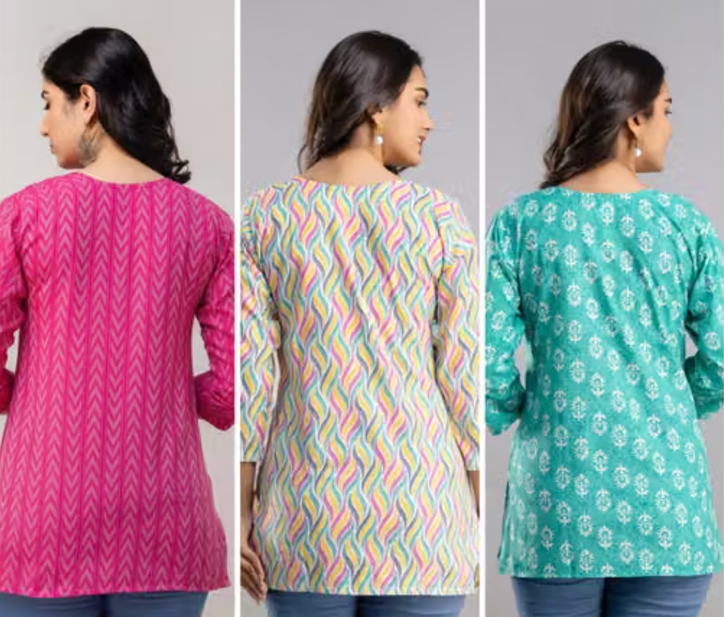 Shorts Kurtis Pack of 3