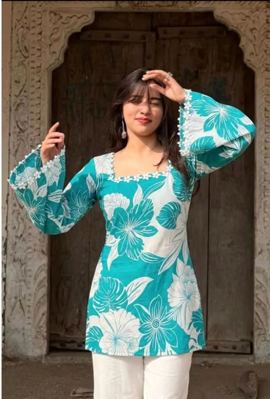 Latest Cotten Short Combo Kurti for women and girl (Pack.2)