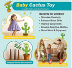 Dancing Cactus Toy Kids Talking Singing Wriggle Children Plush Electronic Toys Baby Voice Recording Repeats What baby Say LED Lights ,Wriggling Electronic Toy for Kids & Toddlers, Gift for Boys & Girls by PACKNSTORE