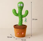Dancing Cactus Toy Kids Talking Singing Wriggle Children Plush Electronic Toys Baby Voice Recording Repeats What baby Say LED Lights ,Wriggling Electronic Toy for Kids & Toddlers, Gift for Boys & Girls by PACKNSTORE