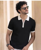 GESPO Men's Polo T Shirt – Solid Textured & Color Block Design, Pack of 2