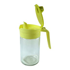 400 Ml Glass Oil Dispenser Bottle With Drip Free Lid For Kitchen (1 Pc)