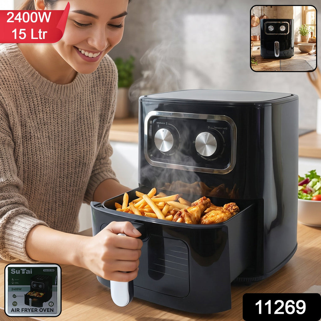 Sutai Air Fryer Oven 15 Litre 2400w Large Capacity Oil Free For Fam...