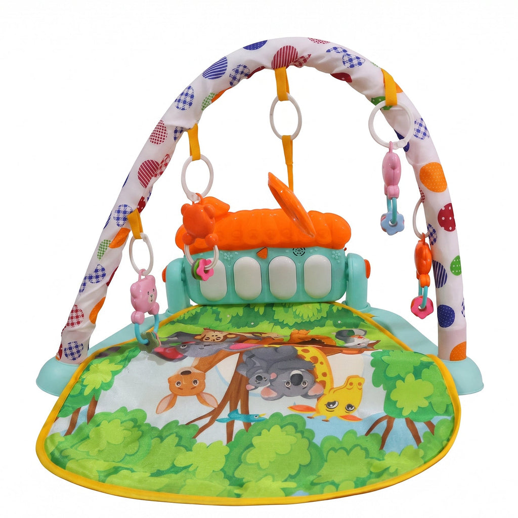 Baby Piano Gym Activity Play Mat With Hanging Toys And Music For Infants (1 Set)