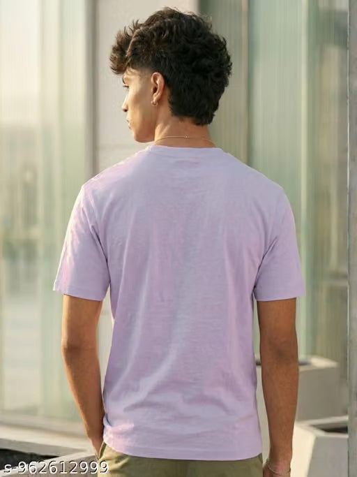 Men's Premium Cotton Printed T-Shirt Combo Pack of 2 | Purple & Black | Round Neck Half Sleeve Regular Fit Casual Stylish T-Shirts for Men