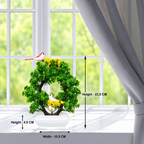Artificial bonsai size reference with 23.5 cm height