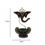 Ganesha candle holder dimension diagram