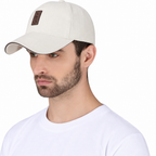 White Cotton Adjustable Unisex Cap – Free Size