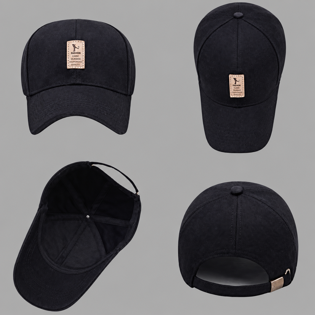 White Cotton Adjustable Unisex Cap – Free Size