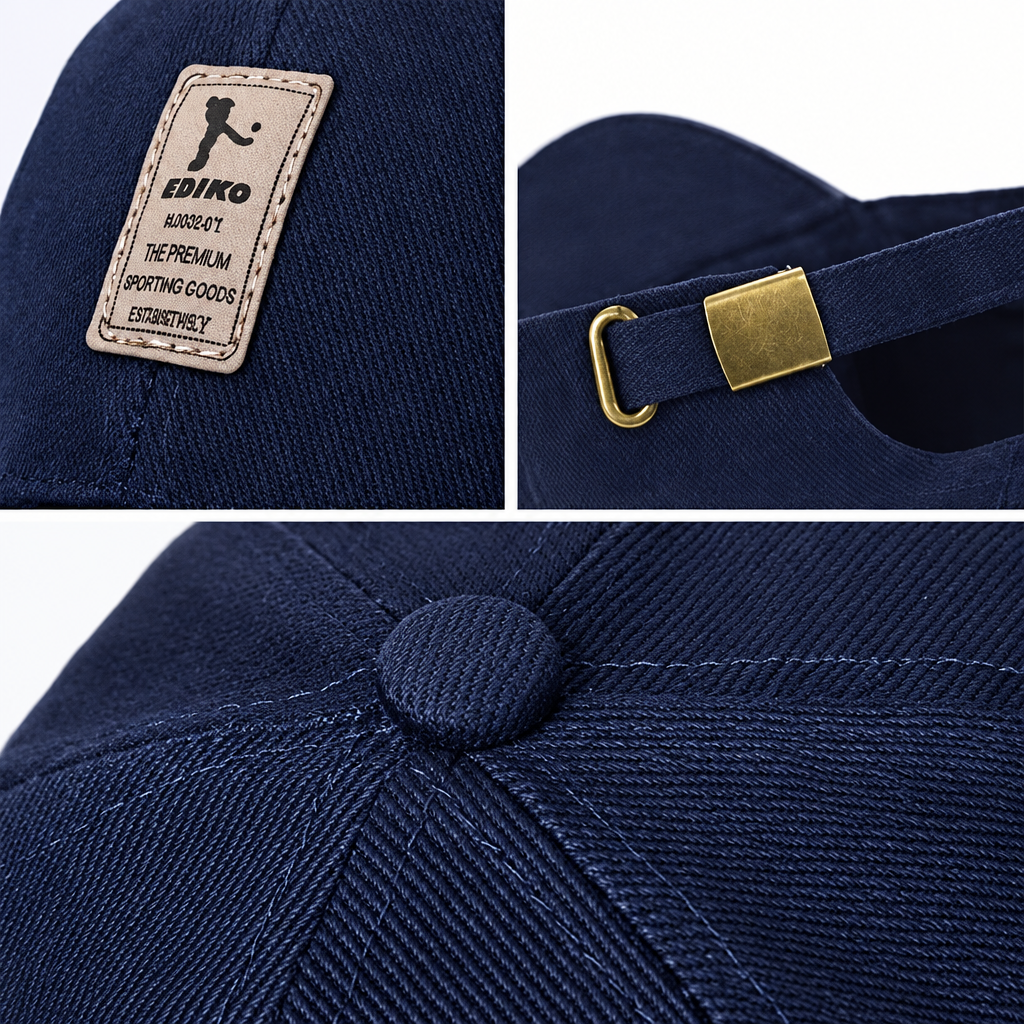 White Cotton Adjustable Unisex Cap – Free Size