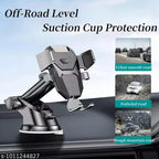 Car Mobile Holder for Dashboard Strong Suction Cup, 360° Rotatable, One Click Quick Release, Black