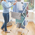 Metal Foldable Clothes Drying Rack 3 Tier Portable Laundry Stand (1 Pc)