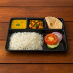 Plastic 4-compartment Rectangular Meal Serving Tray  Sectioned Dining Plate (1 Pc)