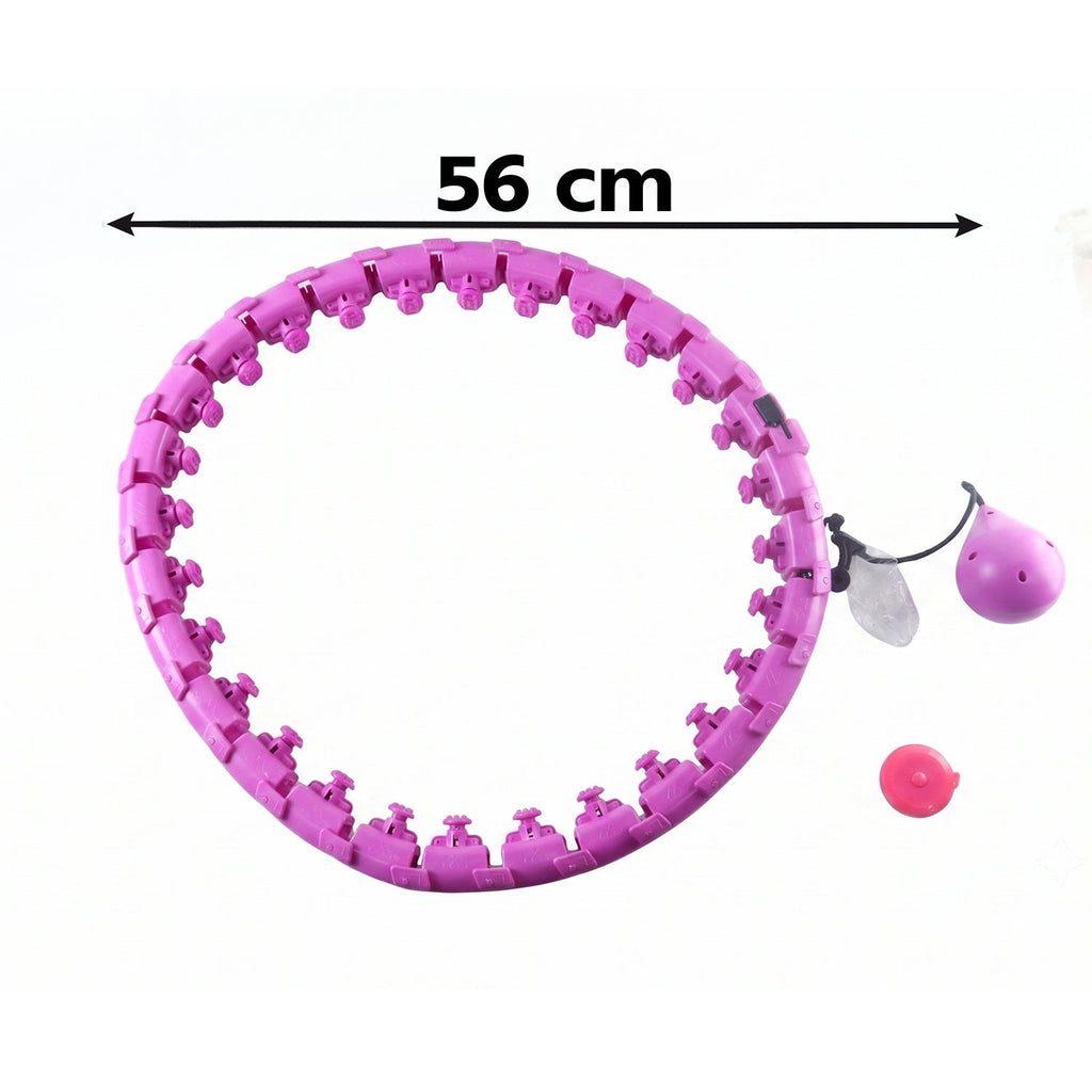 Smart Fitness Hula Hoop With Weighted Ball Detachable Waist Exerciser (1 Pc)